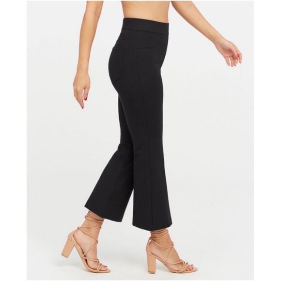NEW SPANX Cropped Flare in Ponte Pants Classic Black Size XL NWT - Picture 2 of 9